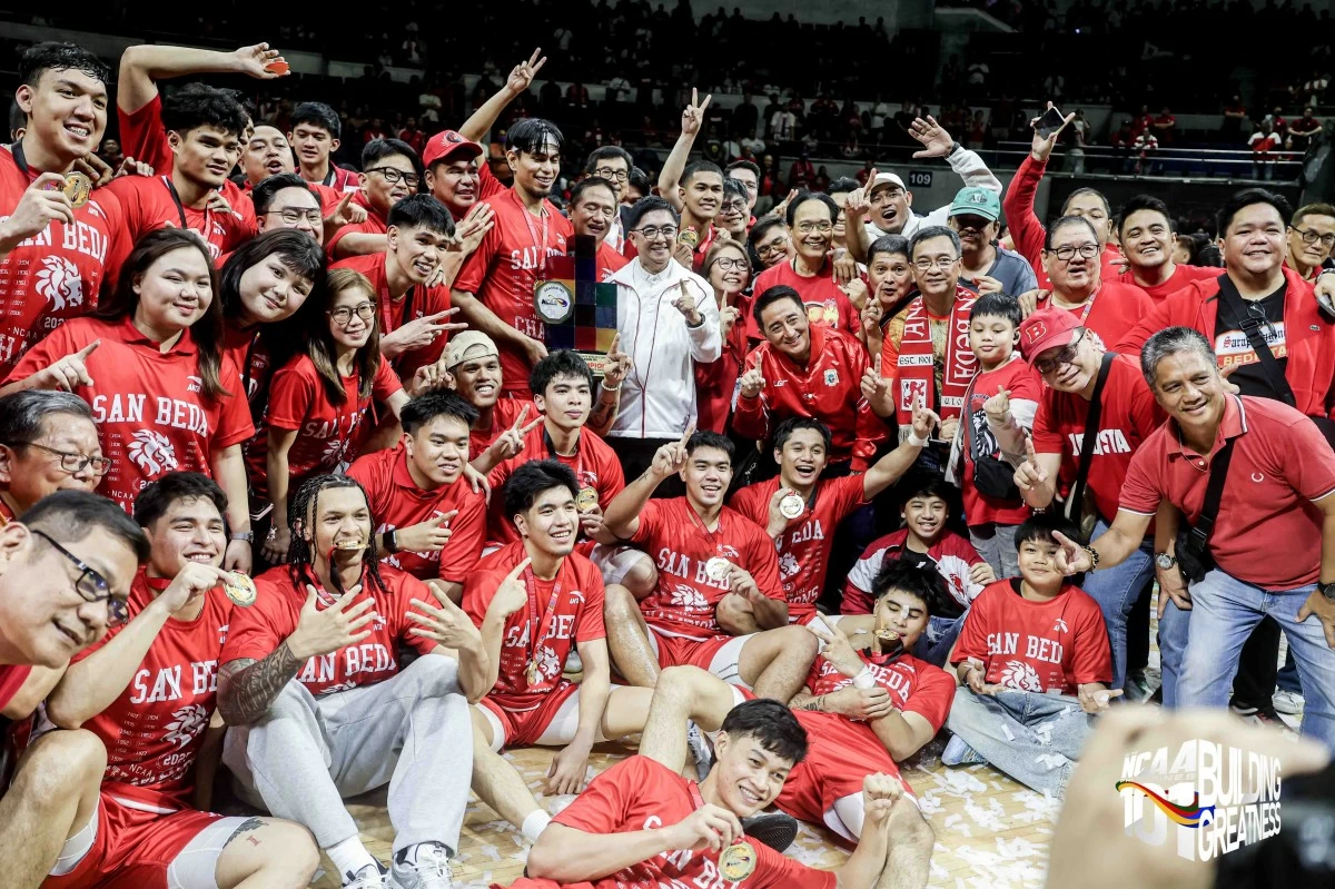 The San Beda Red Lions reclaim the NCAA crown after sweeping the Letran Knights in the Season 101 Finals. (GMA/NCAA Images)