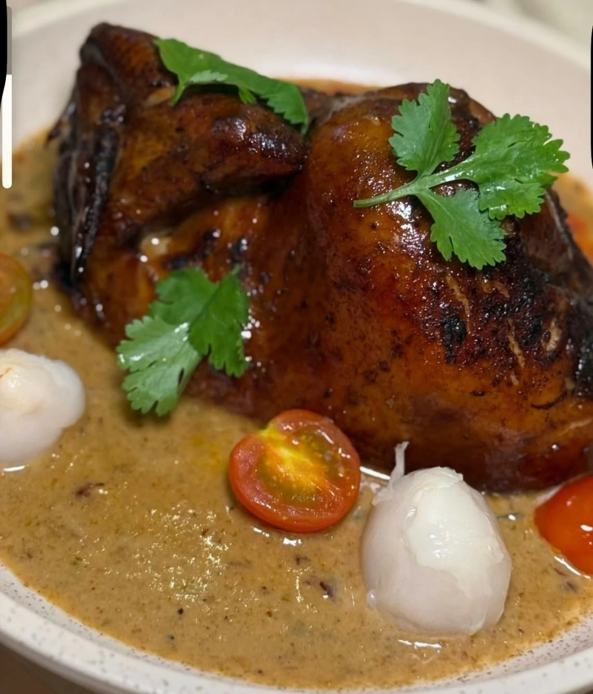 Roast Chicken Curry with Lychee