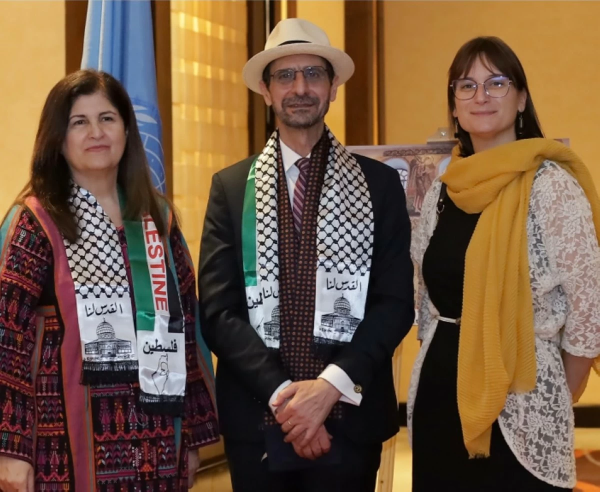 Palestinian Foreign Minister Varsen Aghabekian Shahin, Ambassador Mounir Y.K. Anastas, and Ambassador  Vladislava Iordanova