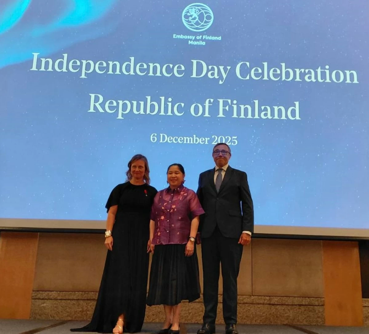 Ambassador Saija Nurminen, DFA Undersecretary Maria Theresa Dizon-De Vega, and Ambassador Ricardo Luis Bocalandro of the Embassy of Argentina 
