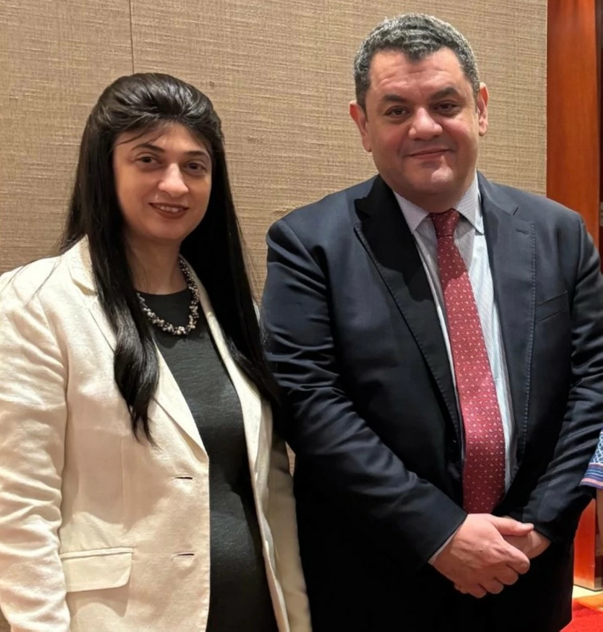 Mme. Nancy Ramzy with spouse Ambassador Nader Nabil Zaki of the Embassy of Egypt