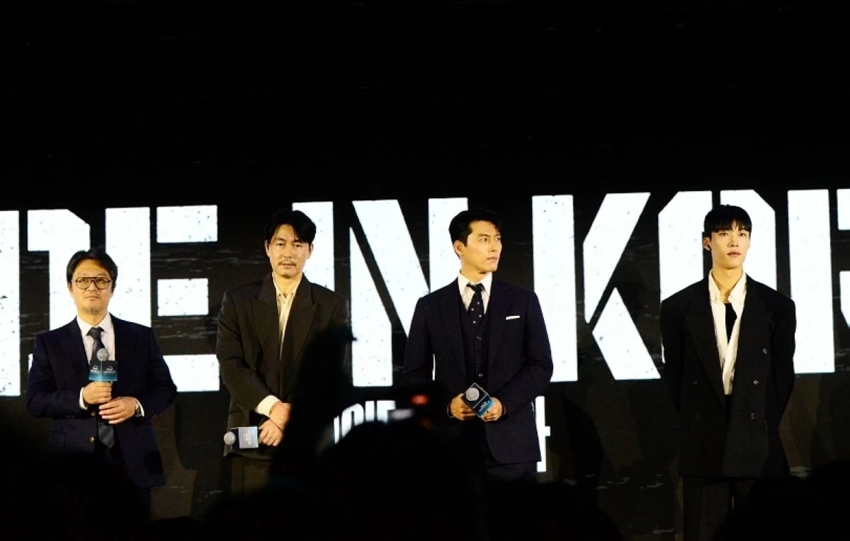 (From left) Director Woo Minho, Jung Woo-sung, Hyun Bin and Woo Do-hwan at the Disney  Originals Preview held on Nov. 13 in Hong Kong (Jonathan Hicap)