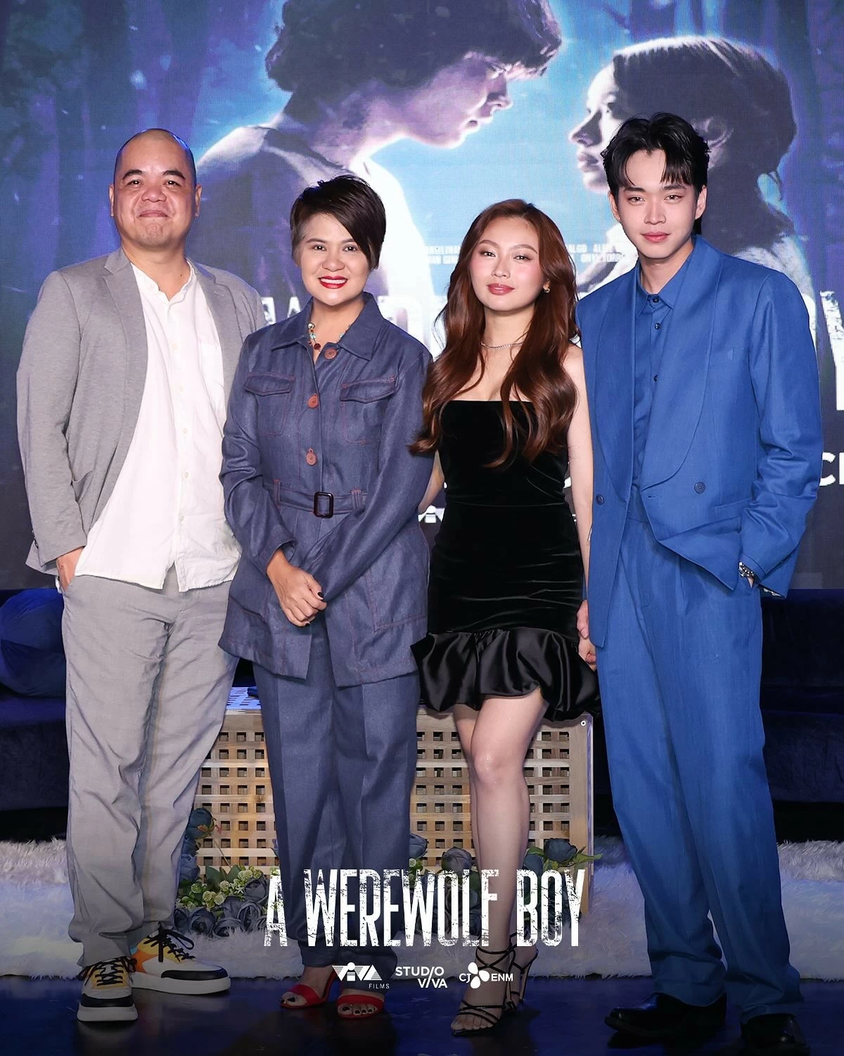 Director Crisanto Aquino, Candy Pangilinan, Angela Muji, and Rabin Angeles.
