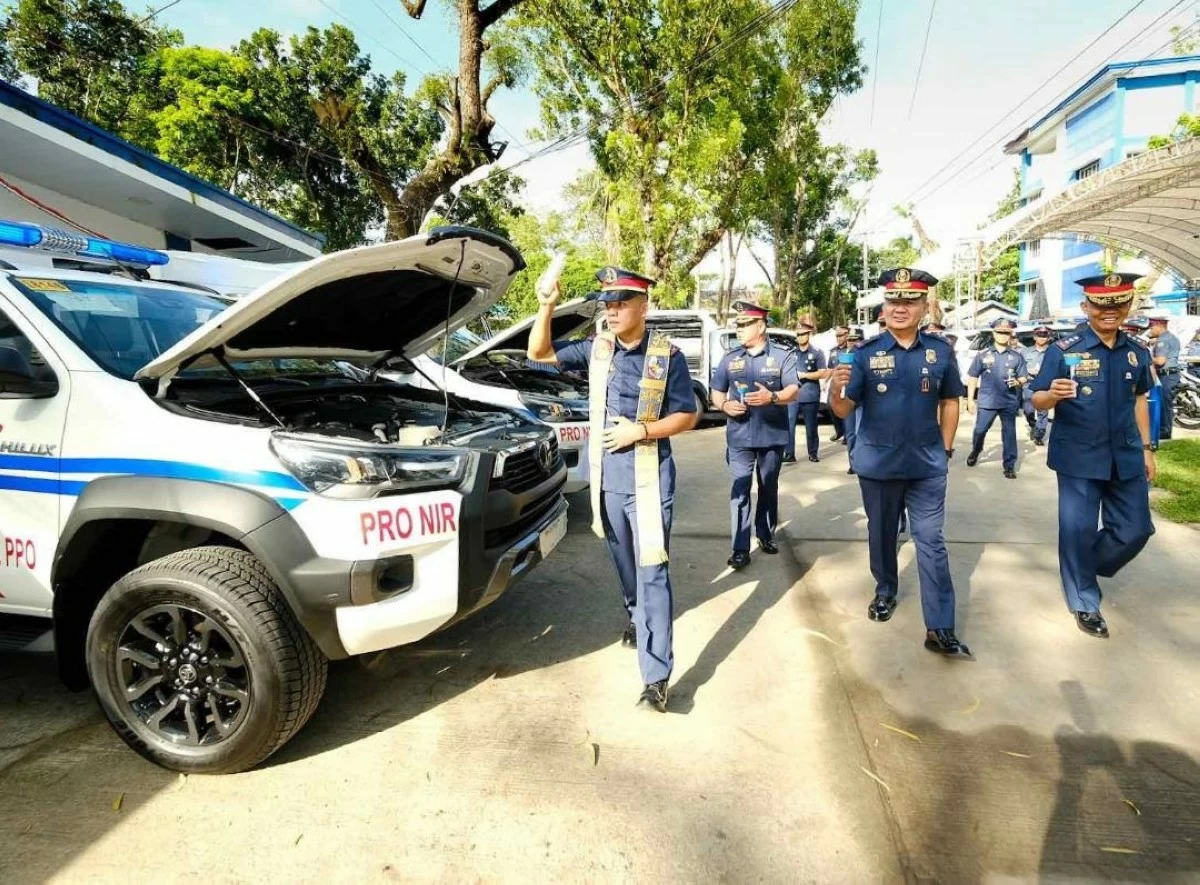 THE Police Regional Office–Negros Island Region (PRO-NIR) distributed new vehicles, firearms, and equipment to police units across the region to enhance operational readiness and response capability. (Police Brig. Gen. Tom Ibay)