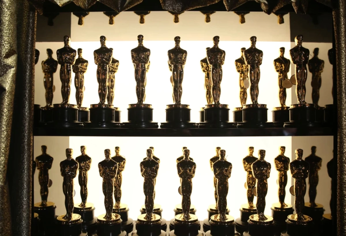 Oscar statuettes appear backstage at the Oscars at the Dolby Theatre in Los Angeles on Feb. 28, 2016. (Photo by Matt Sayles/Invision/AP, File)


