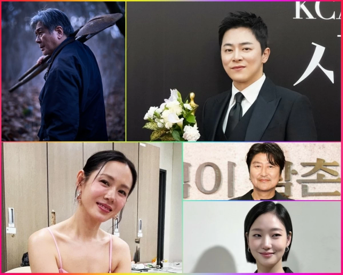 Jo Jung-suk, Song Kang-ho, Kim Go-eun, Son Ye-jin and Choi Min-sik (Instagram, Showbox) 
