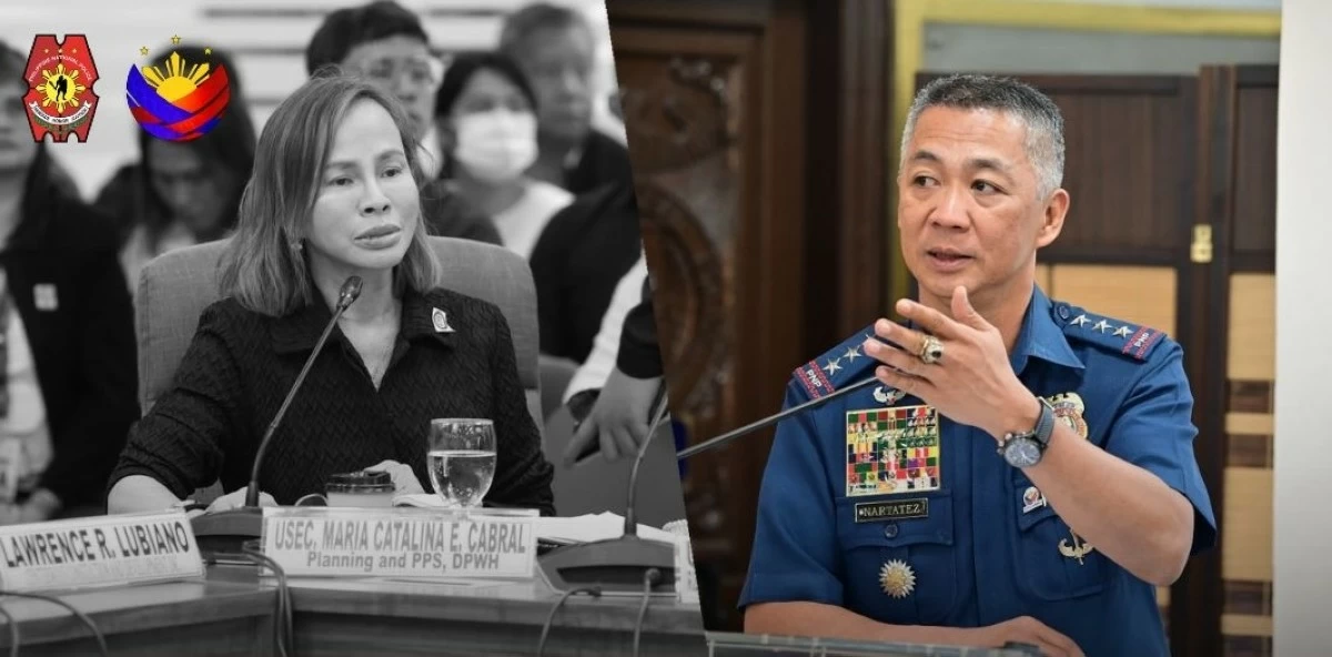 DPWH Undersecretary Maria Catalina Cabral and Acting PNP Chief Police Lt. Gen. Jose Melencio Nartatez Jr. (Courtesy of PNP)