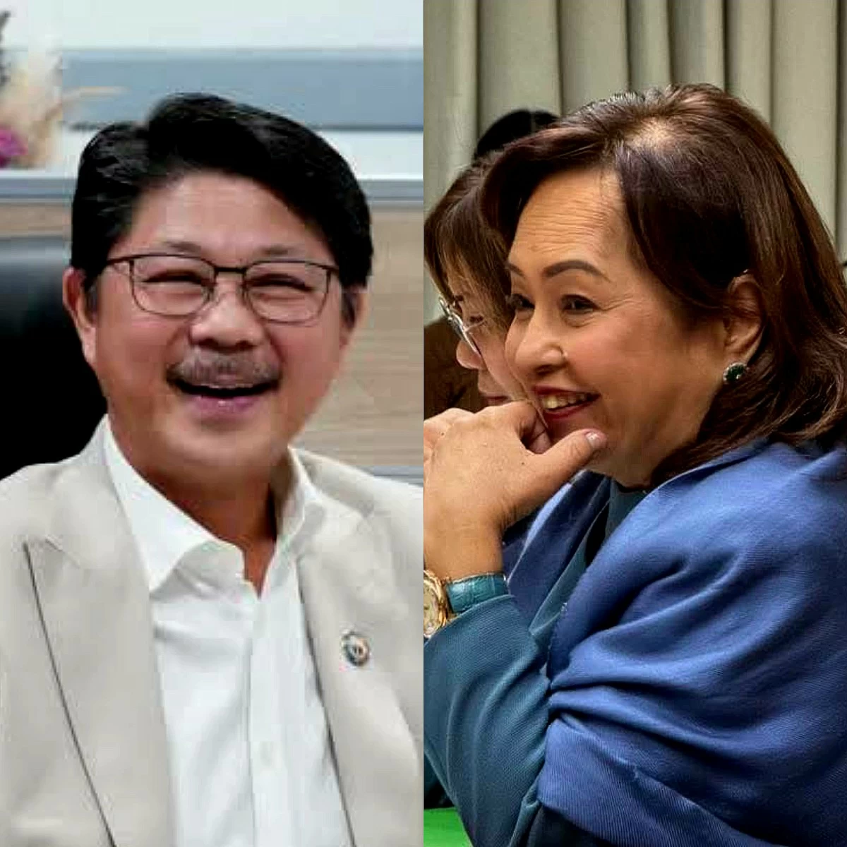 House Speaker Faustino “Bojie” Dy III (left), Pampanga 2nd district Rep. Gloria Macapagal-Arroyo (Facebook)