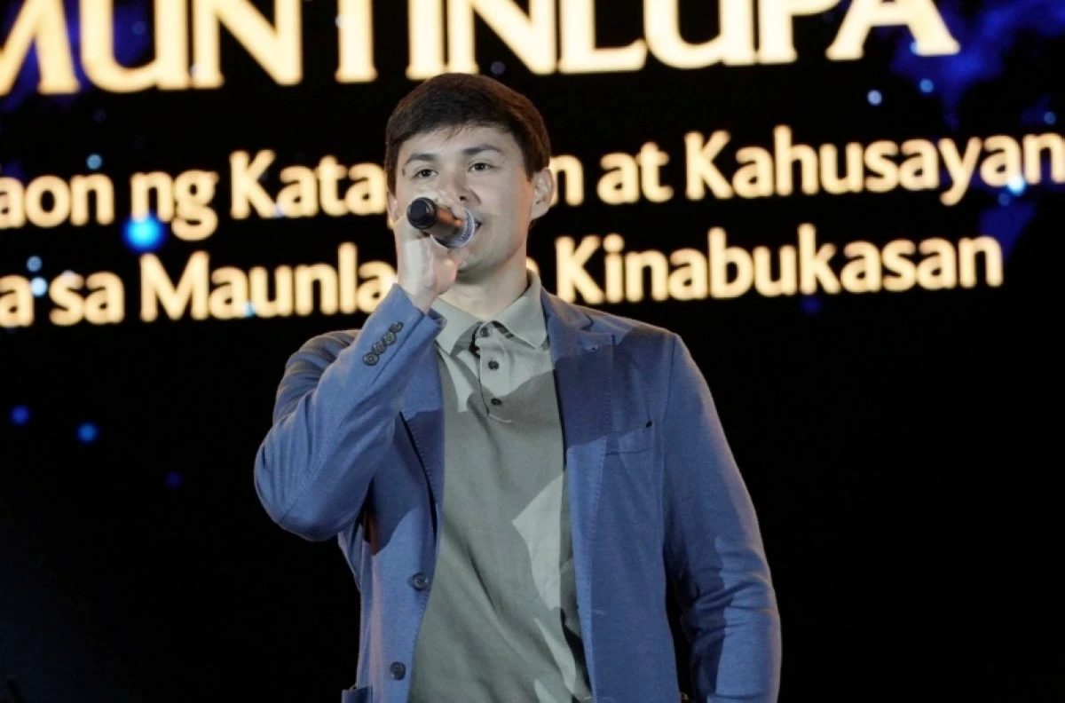 Actor Matteo Guidicelli at the celebration of Muntinlupa's 108th founding anniversary on Dec. 19 (Photo from Muntinlupa PIO) 
