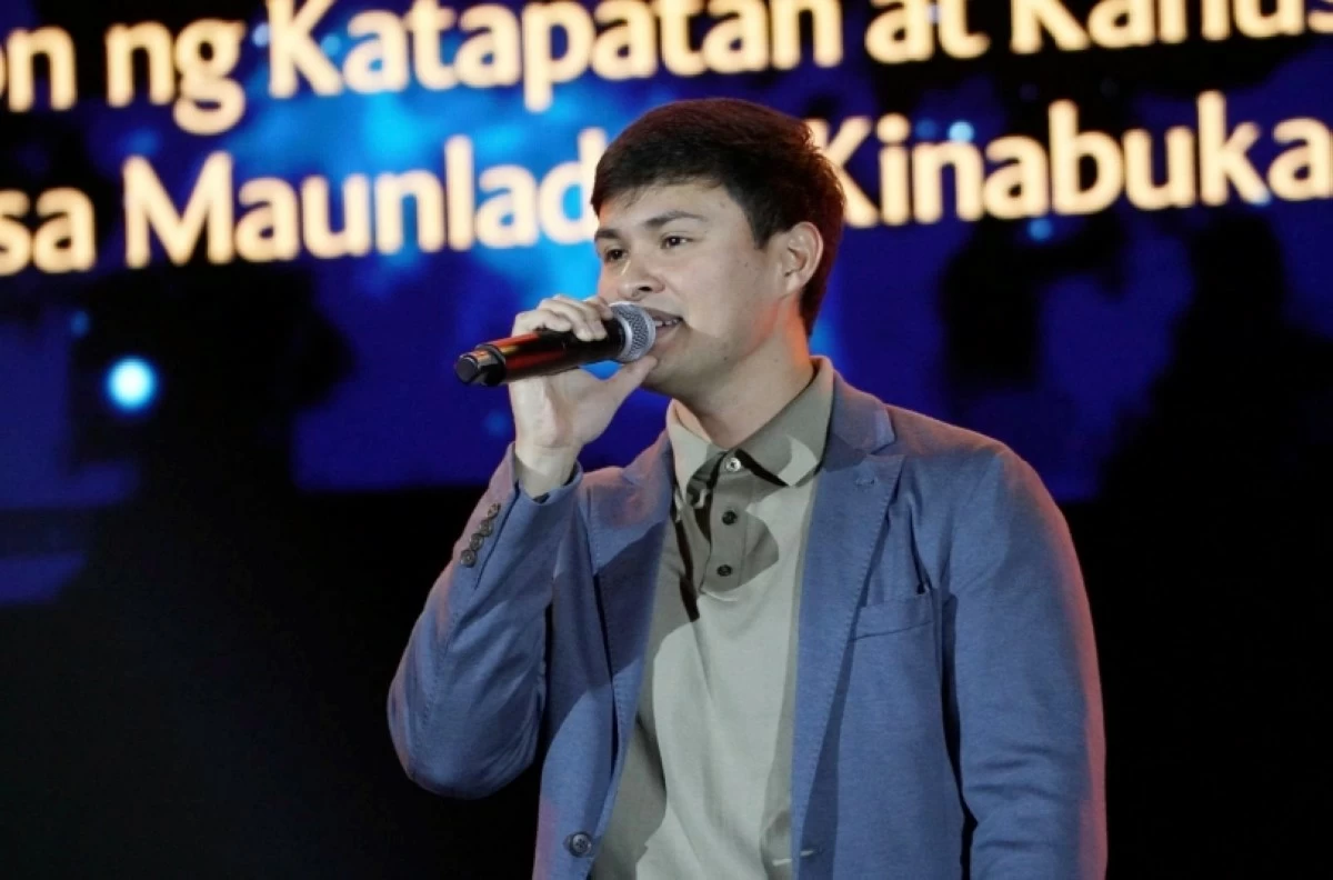Actor Matteo Guidicelli at the celebration of Muntinlupa's 108th founding anniversary on Dec. 19 (Photo from Muntinlupa PIO) 

