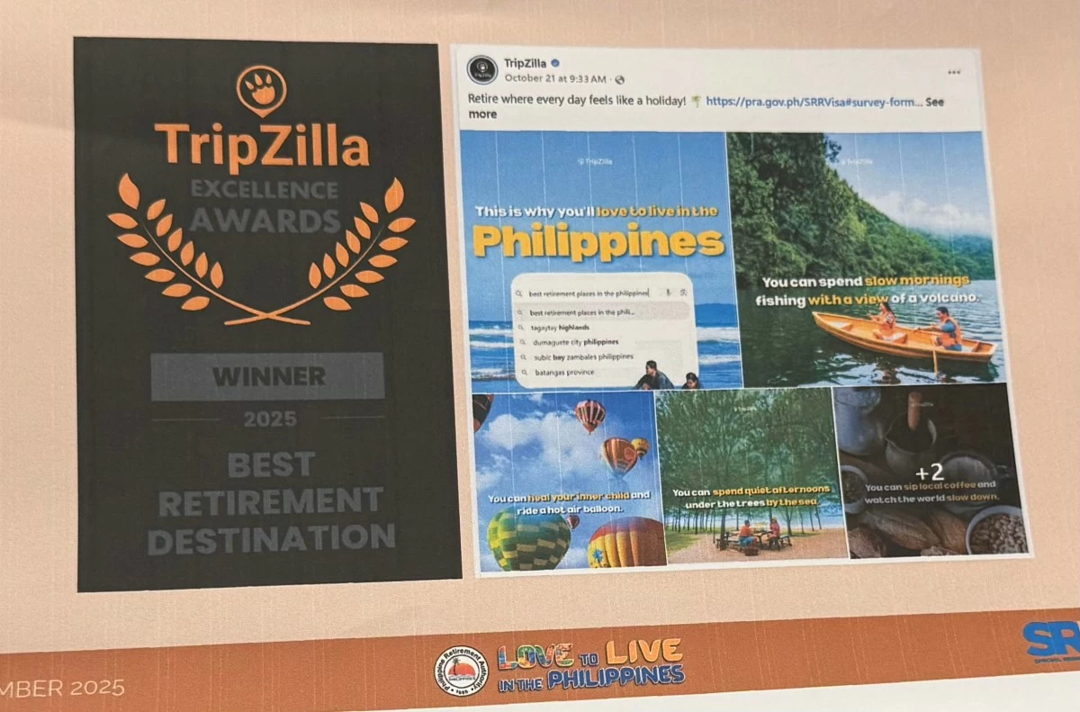 A screenshot of the TripZilla award, and post.