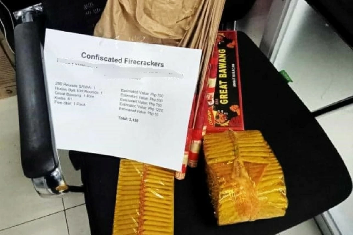 Firecrackers confiscated by Muntinlupa authorities in 2023 (Photo from the Muntinlupa City government) 