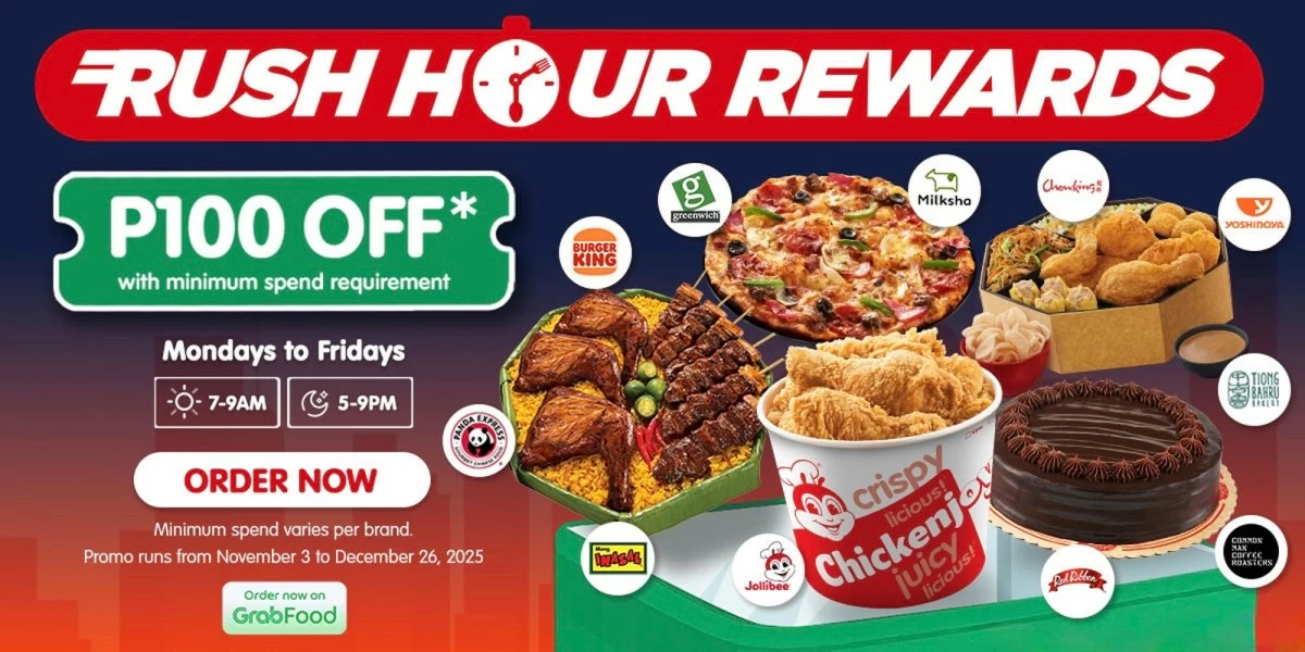 Traffic made joyful: Jollibee Group and GrabFood offer rush hour rewards to make weekday traffic more bearable for commuters in greater Metro Manila.