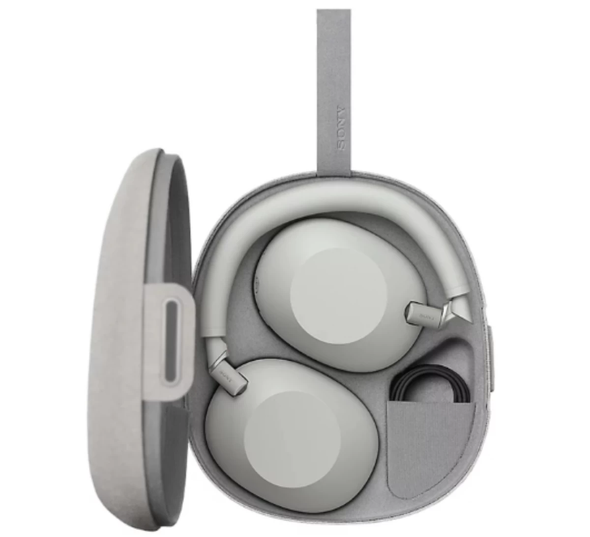 When not in use, the headphones can be neatly stored in the included case.