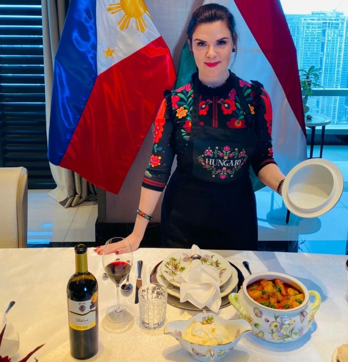 Ambassador Dr. Titanilla Tóth prepares to host a festive holiday feast in a grand style.