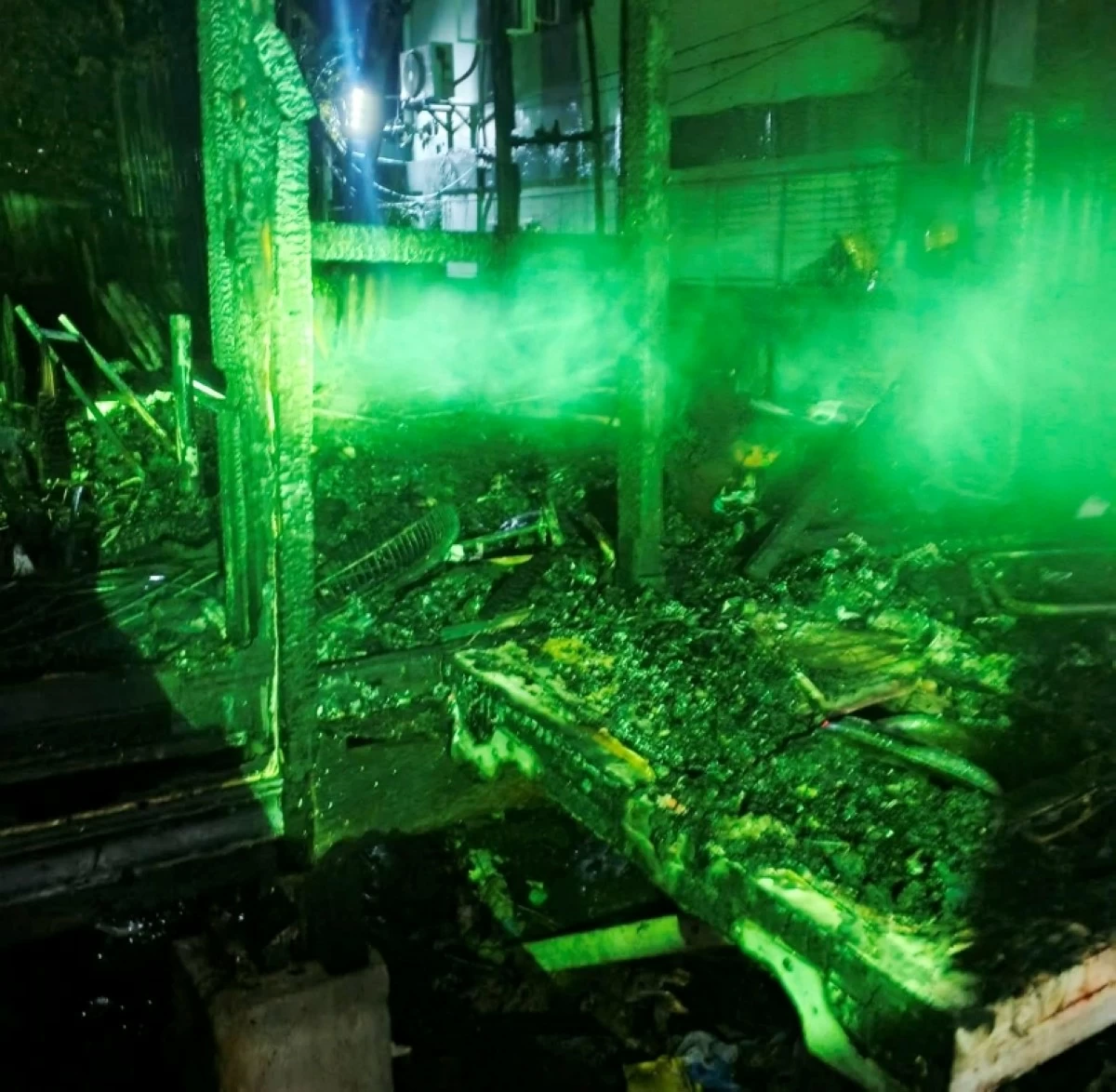 The fire in Barangay Sta. Ana in Taguig on Dec. 24 (Photo from Pembo Fire & Rescue Brigade on Facebook) 
