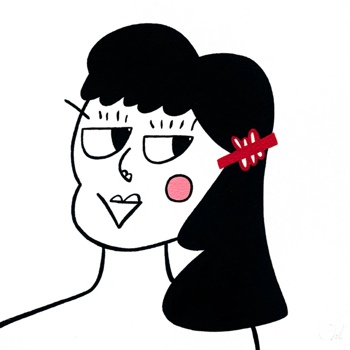 'CURIOUS' 12x12 inches, acrylic on canvas, 2025