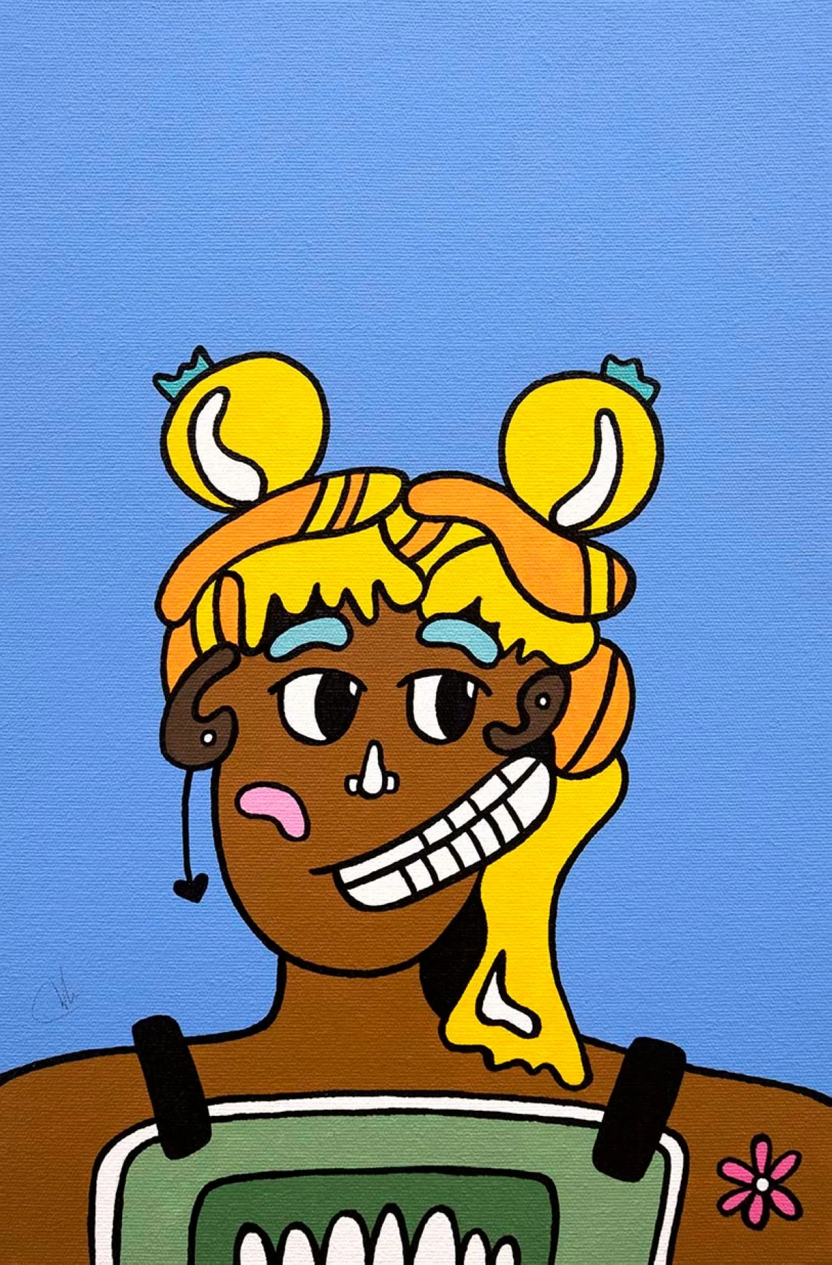 'COOL BEANS' 18x12 inches, acrylic on canvas, 2025