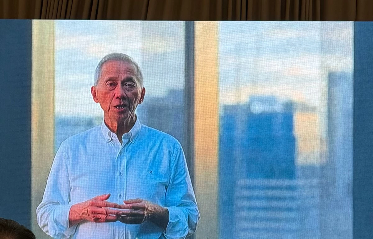 Arthaland’s Vice-Chairman and President Jaime C. Gonzalez, delivering his Project BEAM video message. 
