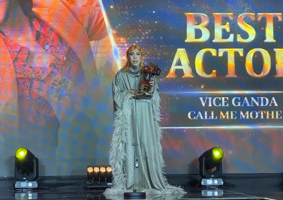 Vice Ganda delivers his speech after he won Best Actor for 'Call Me Mother.' (MMFF)
