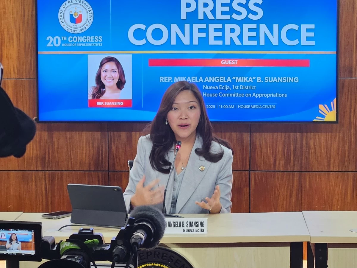 Nueva Ecija 1st district Rep. Mikaela Angela "Mika" Suansing (Ellson Quismorio/ MANILA BULLETIN)