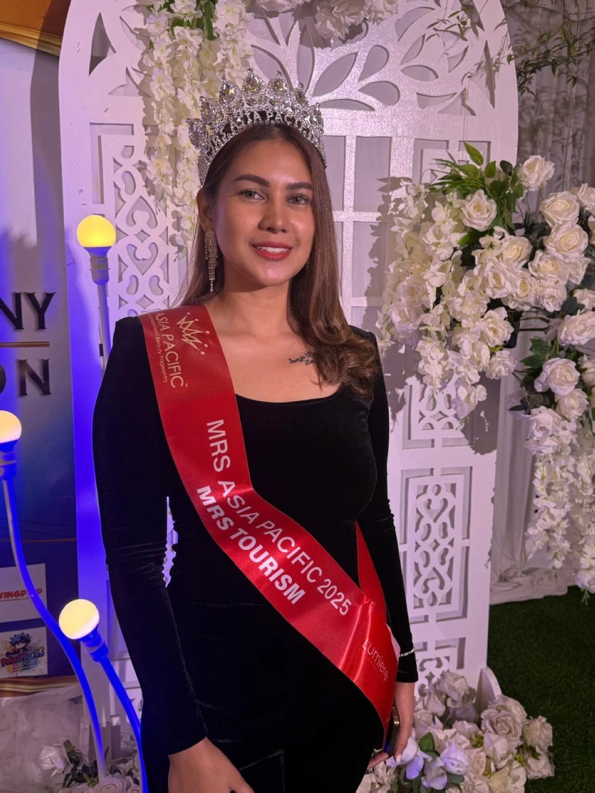One of those who attended the event was Sunshine Dulay, crowned Mrs Tourism at Mrs Asia Pacific 2025


