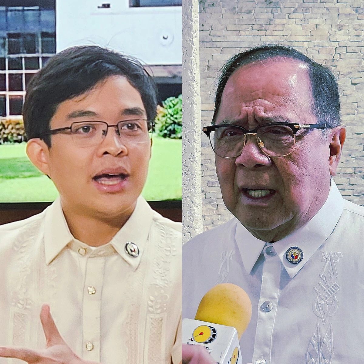 Batangas 1st district Rep. Leandro Legarda Leviste (left), Antipolo City 1st district Rep. Ronaldo "Ronnie" Puno (Ellson Quismorio/ MANILA BULLETIN)