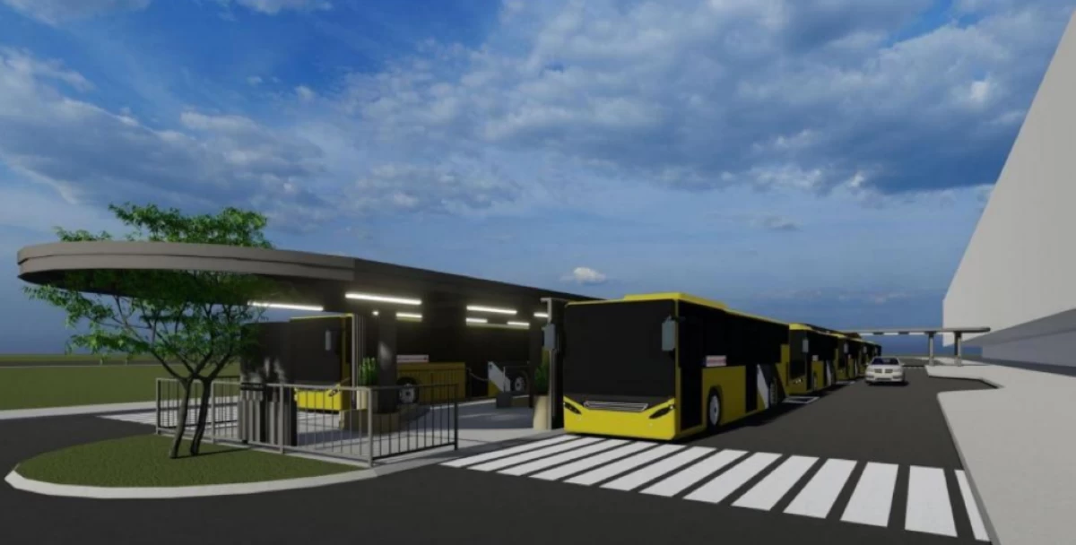 Artist rendering of the new EDSA Busway station at the Parañaque Integrated Terminal Exchange (DOTr photo) 