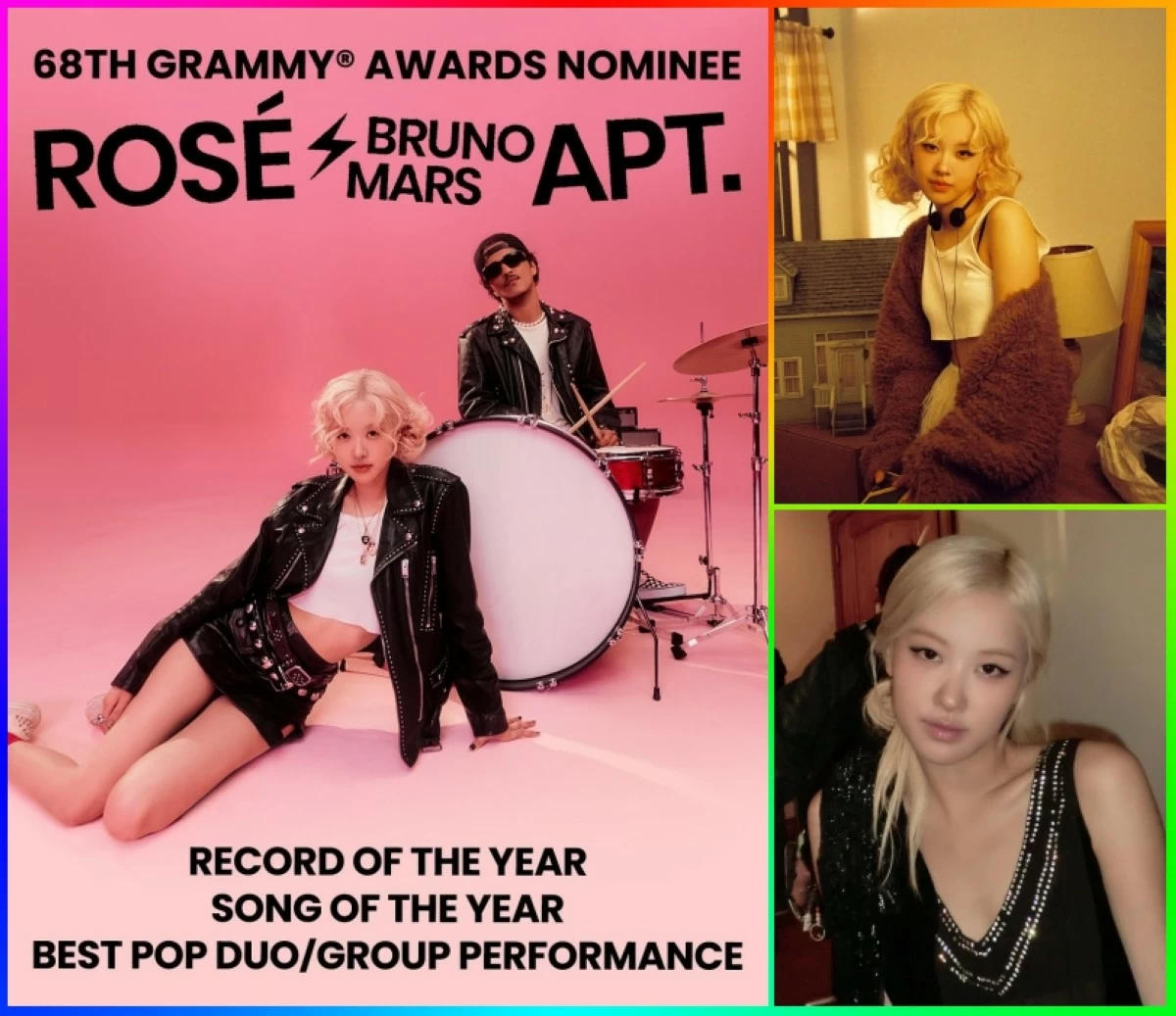  Rosé’ and Bruno Mars (Instagram) 