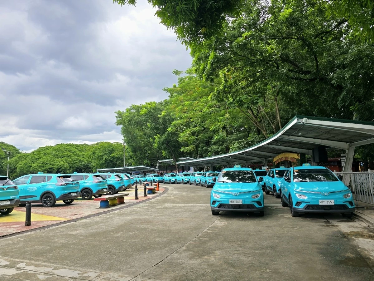 Green GSM fully electric taxis are exclusively made up of VinFast vehicles.