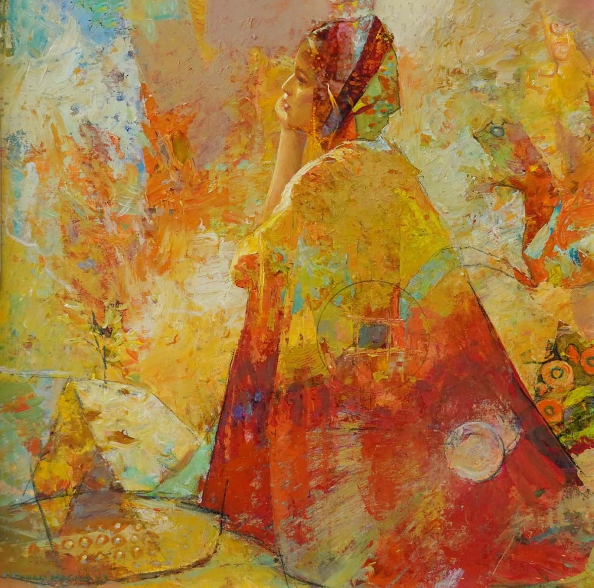 'UNTITLED II,' 18x18 inches, mixed media on canvas, 2025