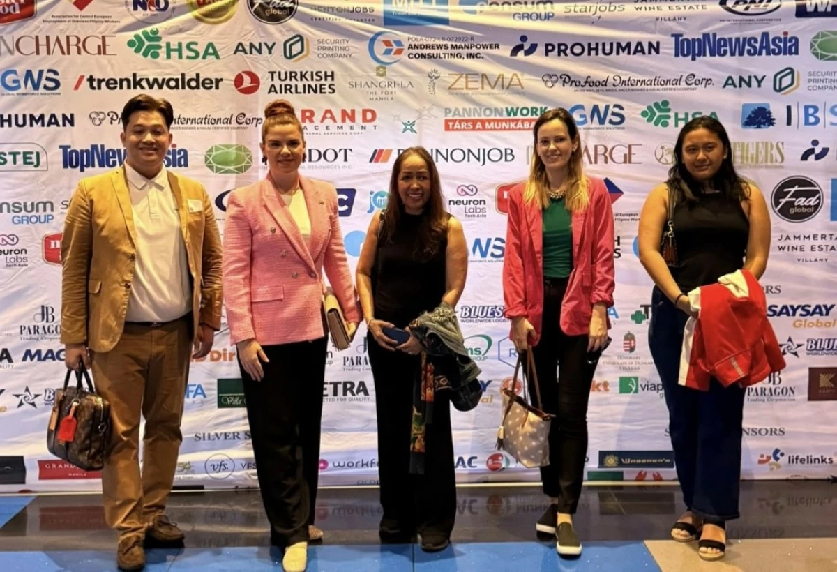 Ambassador Dr. Titanilla Tóth, Rowena Paragas , President of NYD International Placement Agency, Inc.,  and Gabriella Kis, spouse of Consul Zsolt Horváth