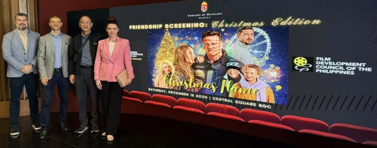 Consul Zsolt Horváth, Consul Balázs Rátkai, Honorary Consul General of Hungary Alfonso Yuchengco III,  and Ambassador Dr. Titanilla Tóth