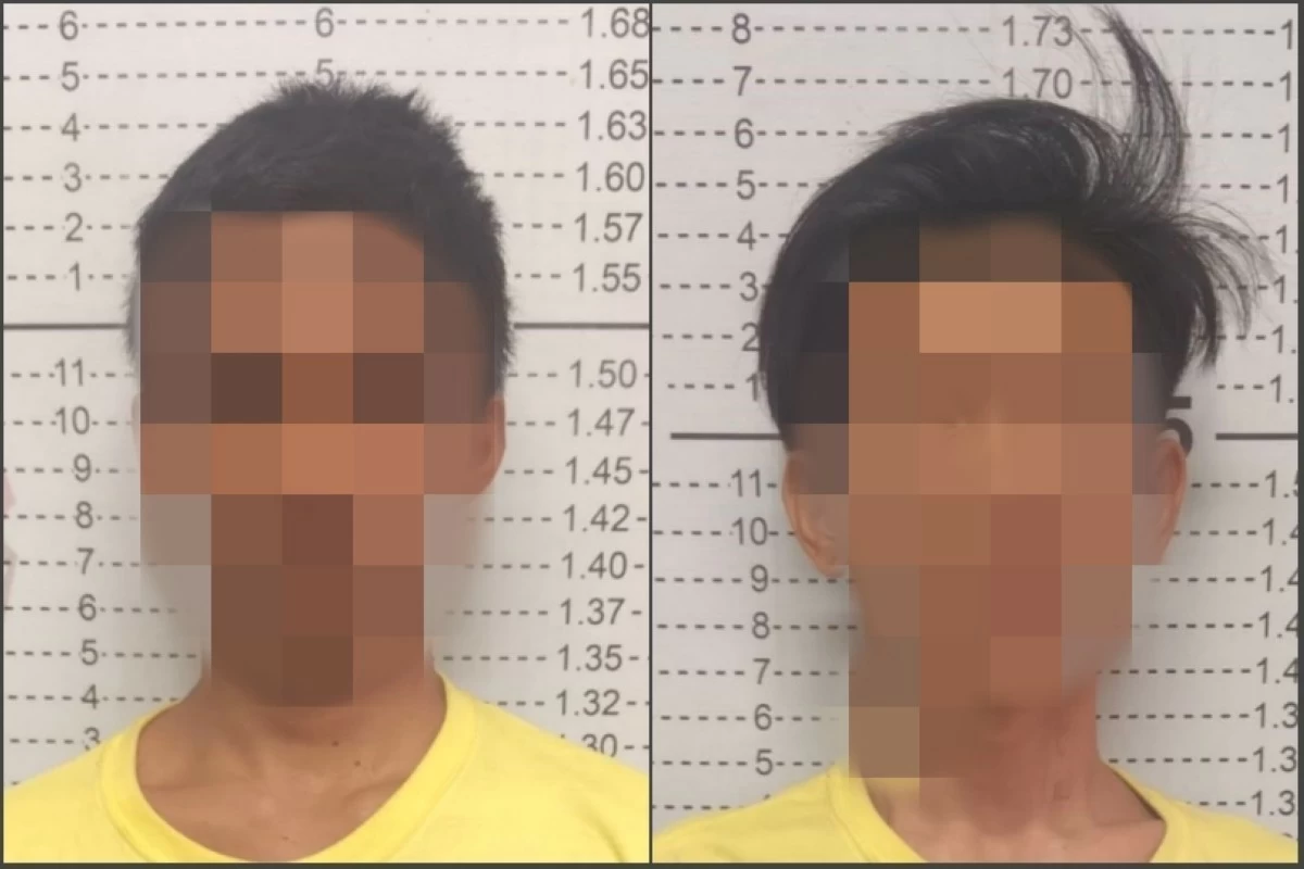 The two arrested suspects in Taguig (Photos from Taguig police) 