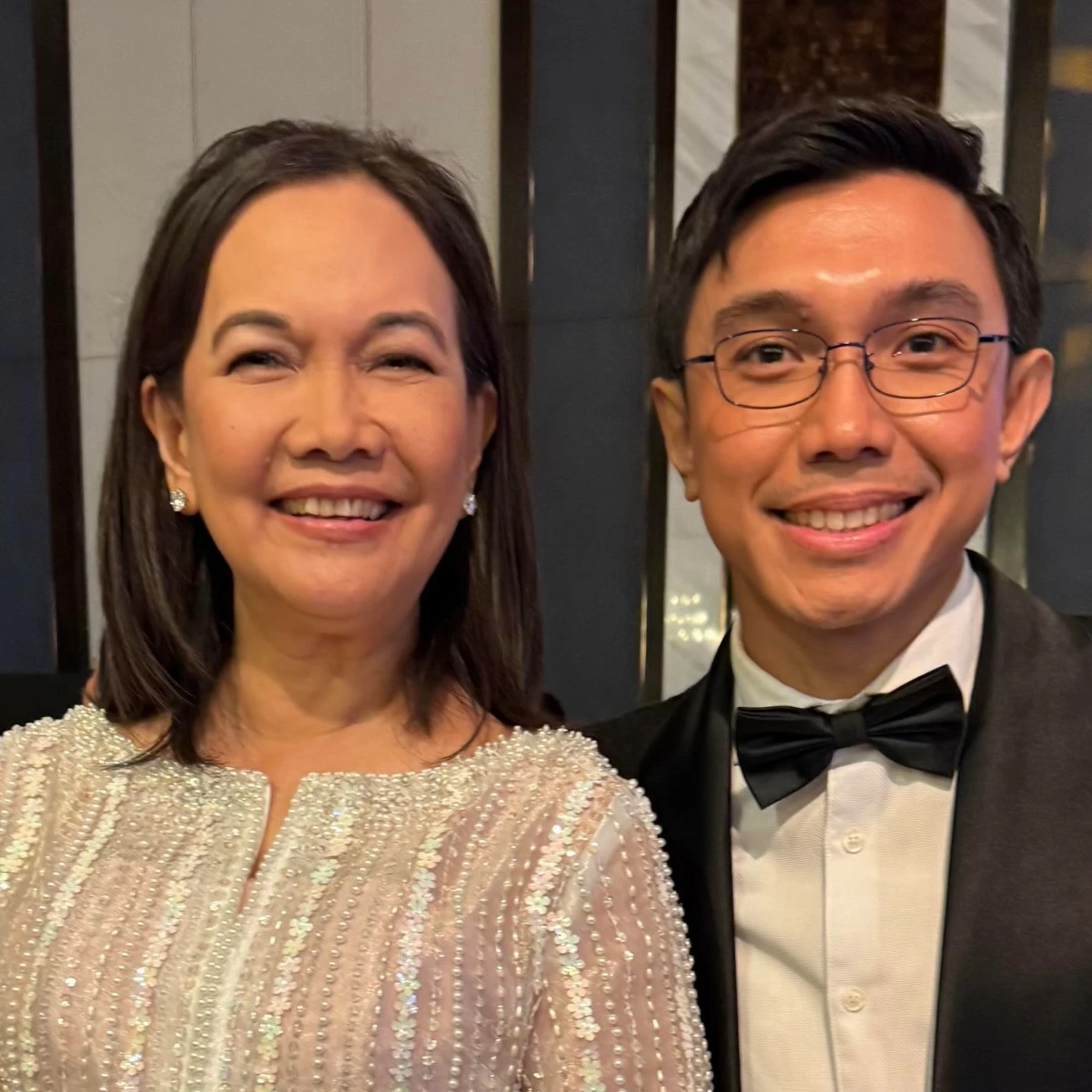 Atty. Joji Villanueva Alonso, of Quantum Films, and Nico Antonio