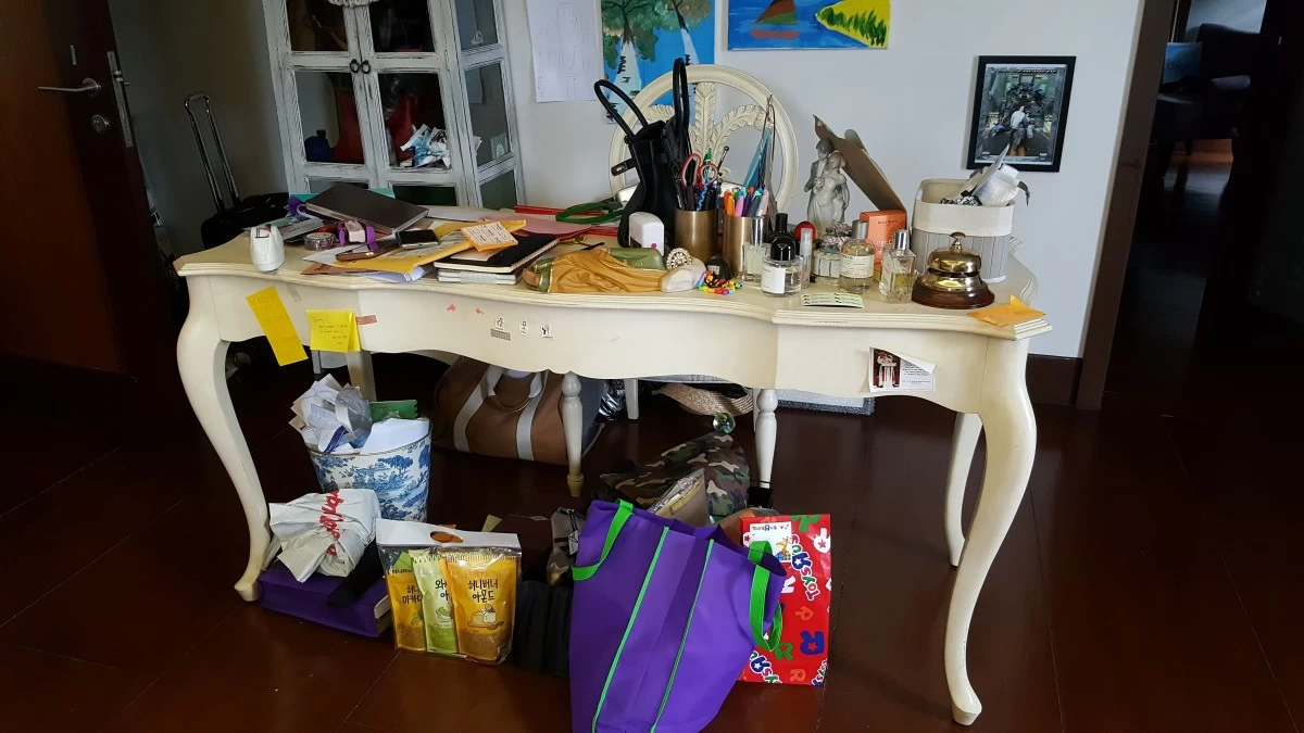 Make use of small trays to contain small items together creating a neat, pulled together look.