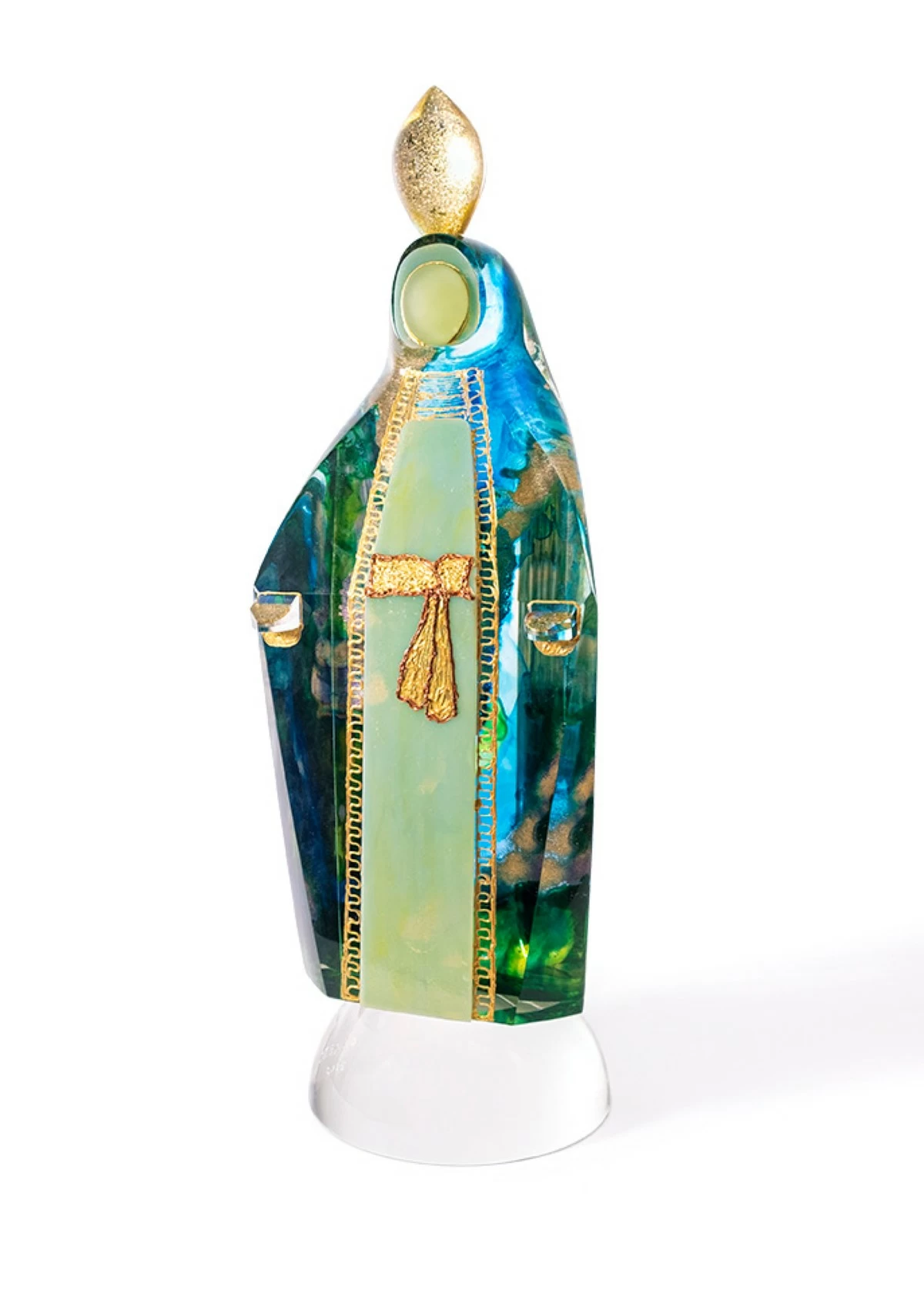 'QUEEN OF HEAVEN & EARTH 4,' 15.7x9x5.5 in, optical glass, 2025