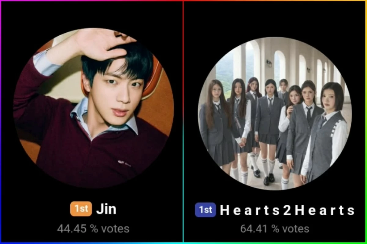 BTS' Jin and Hearts2Hearts (PRIZM)