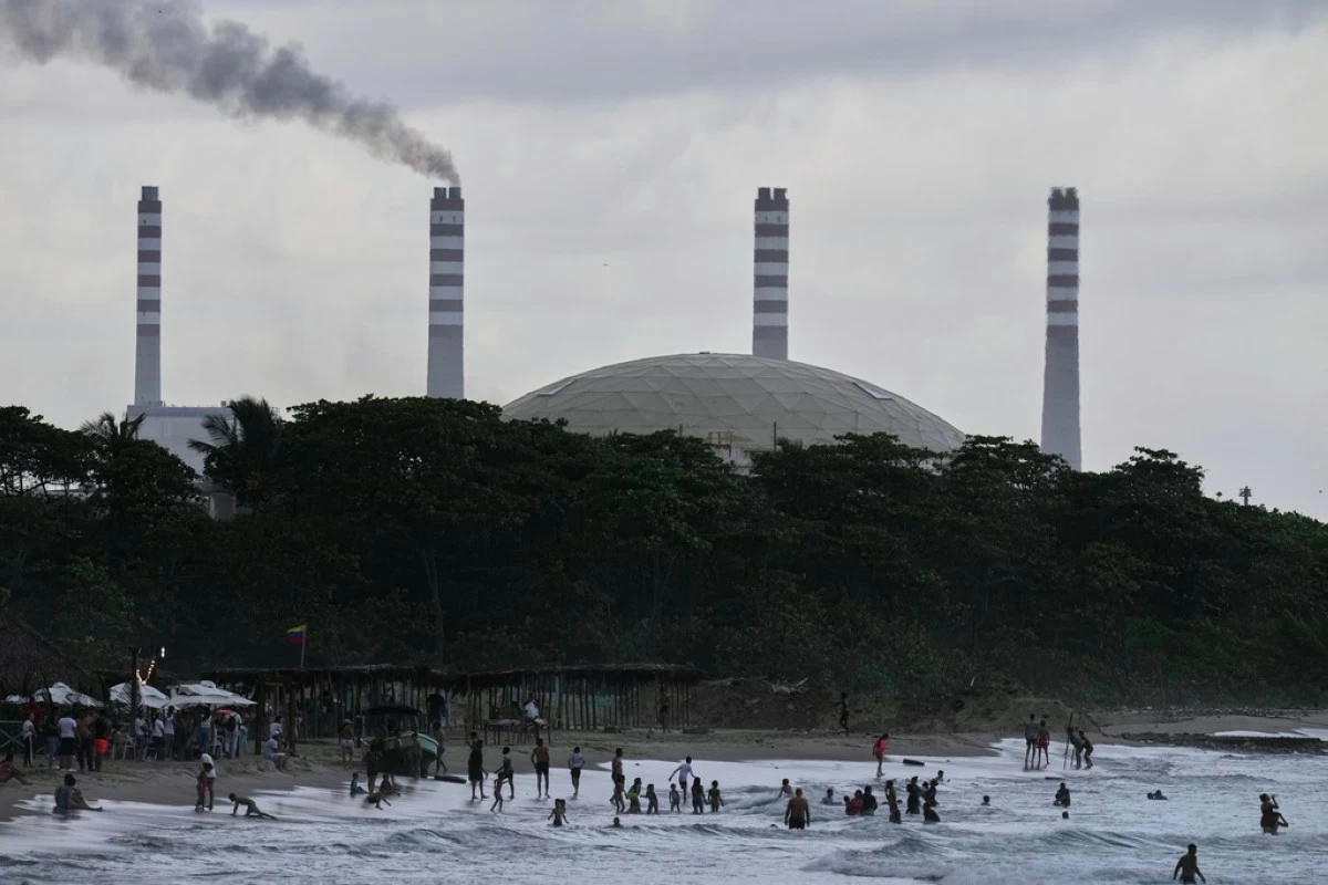 FILE - The El Palito oil refinery operates in Puerto Cabello, Venezuela, Dec. 21, 2025. (AP Photo/Matias Delacroix, File)