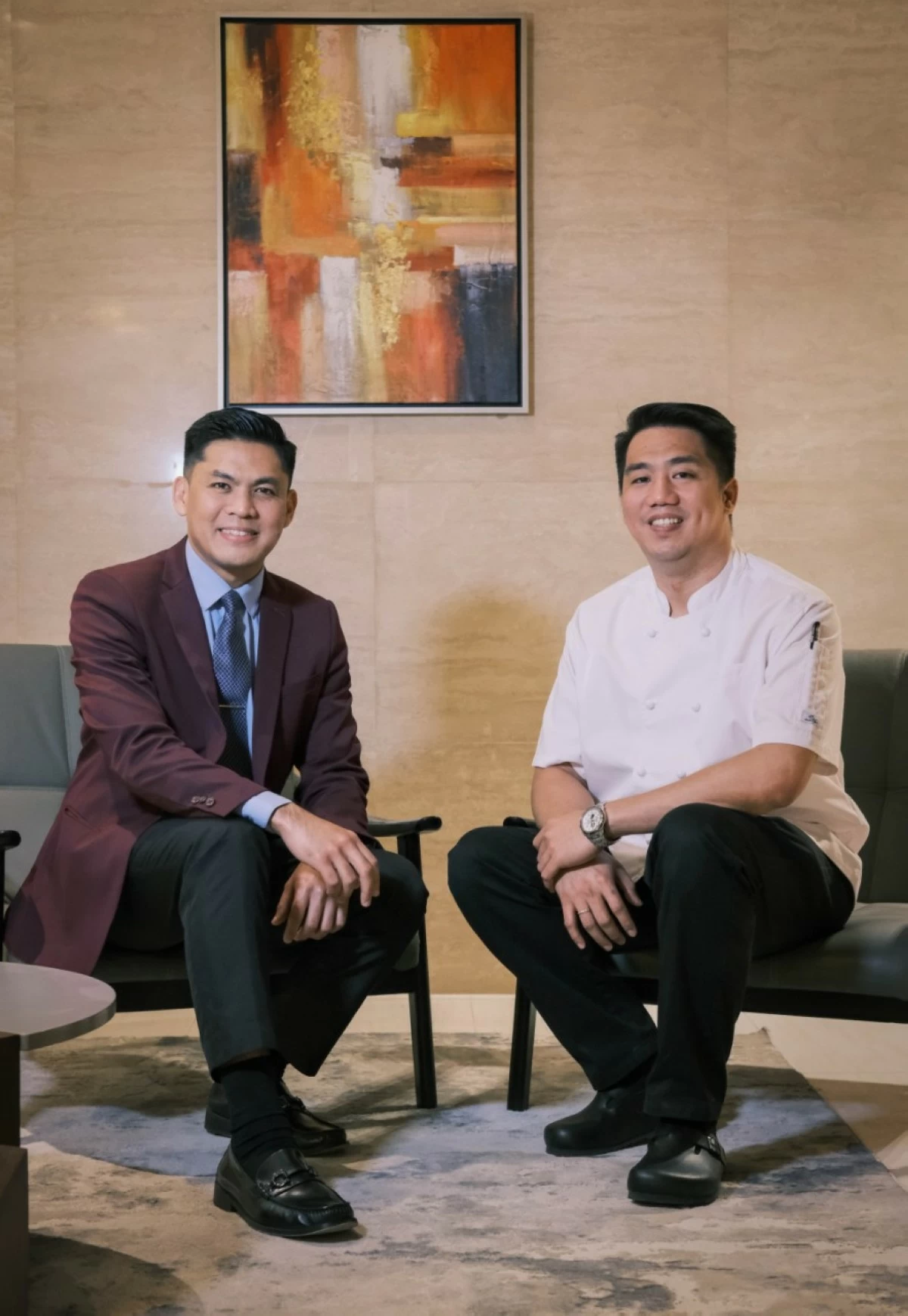Leadership with a personal touch—General Manager Benedict Alava (left) alongside Executive Chef Andrew Ko.