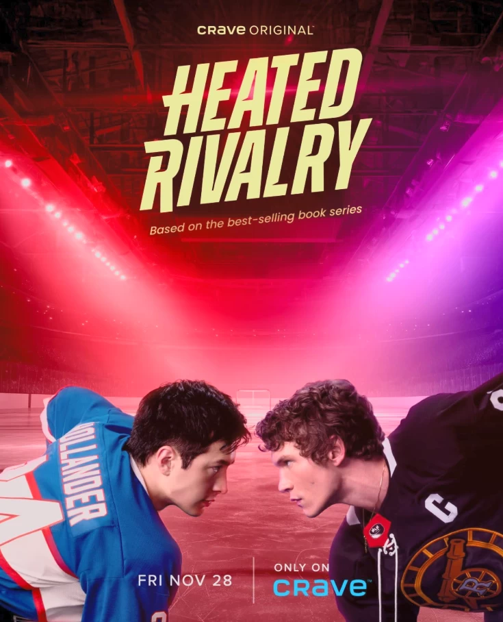 Heated Rivalry stars Shane Hollander (Hudson Williams) and Ilya Rozanov (Connor Storrie) in a screen adaptation of Rachel Reid’s novels.