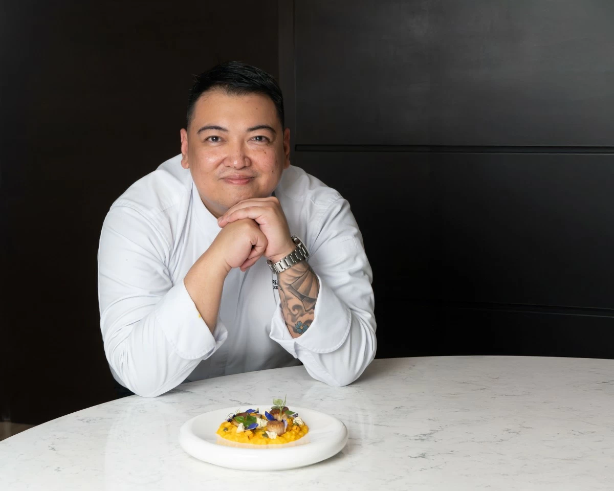 Executive Chef Rej Casanova and his creation, the Pumpkin Risotto