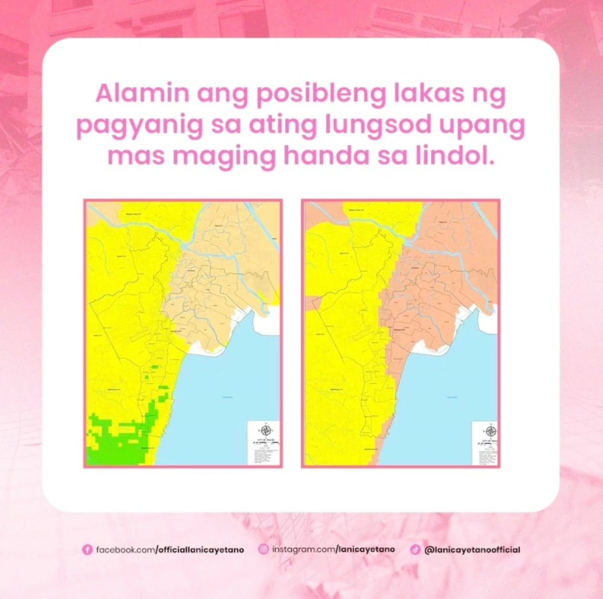 The announcement by Taguig Mayor Lani Cayetano (Photo from Mayor Cayetano's Facebook account) 