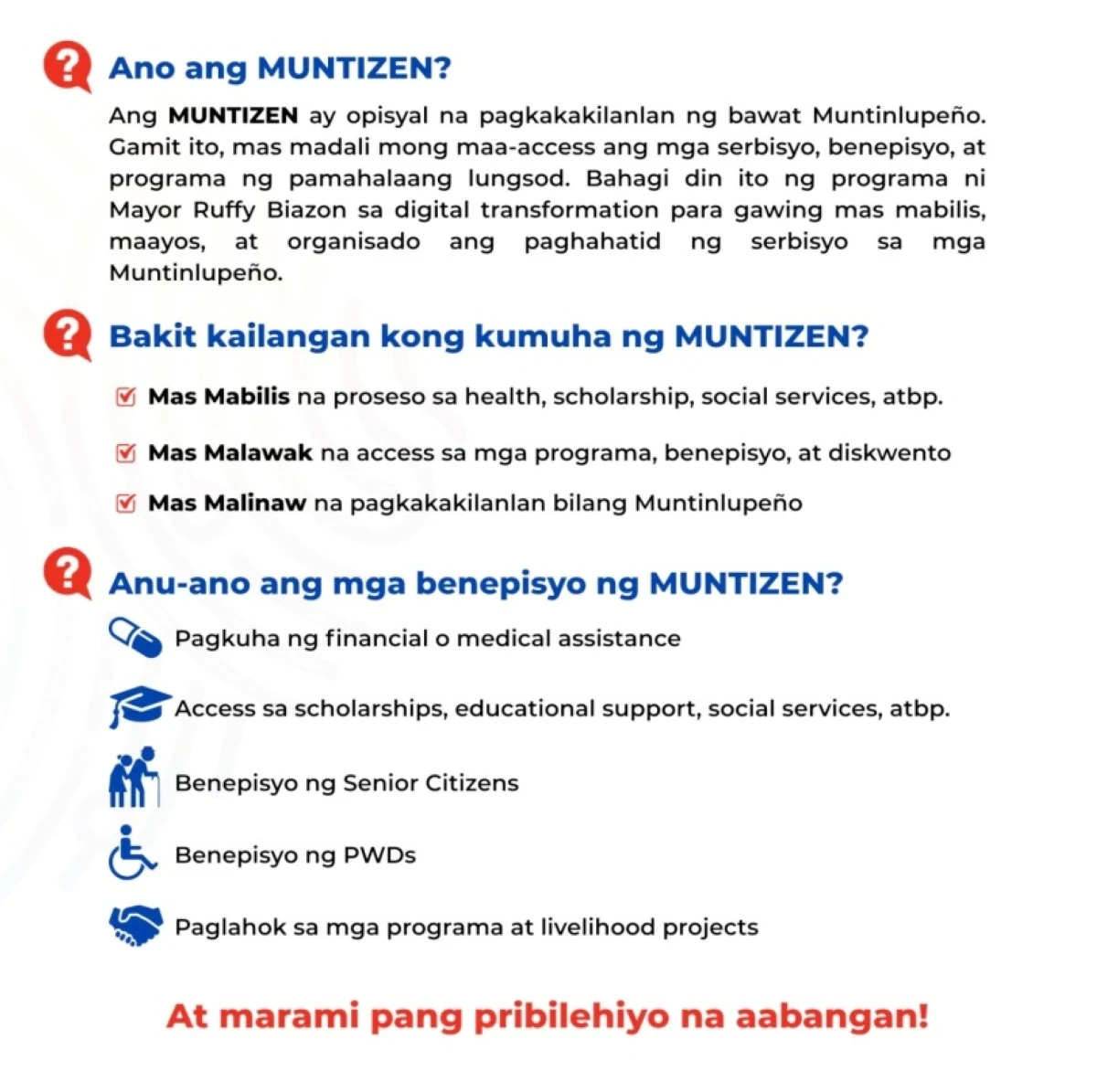 Guidelines for the Muntizen ID (Photo from Muntinlupa PIO) 