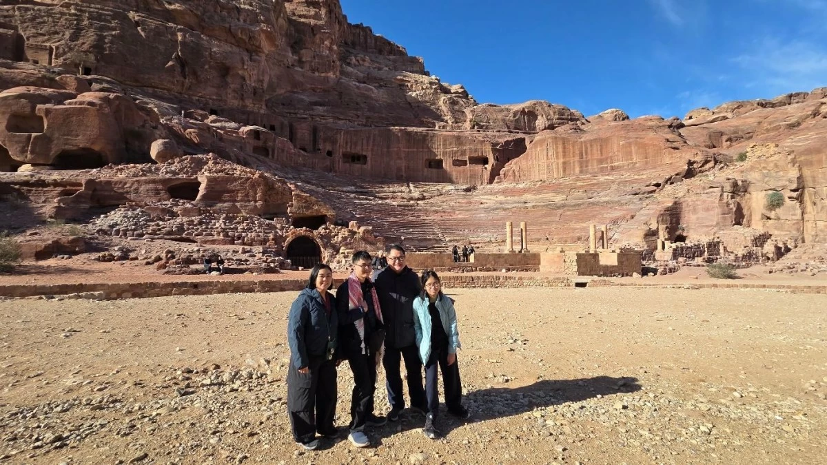 RESPECT THE CULTURE A Greco-Roman amphitheater cut into the rock at Petra.