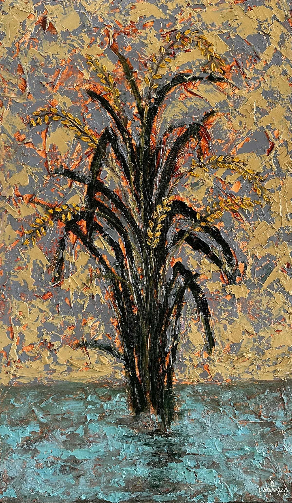 'SEED' oil on canvas, 20 x 12 inches, 2025