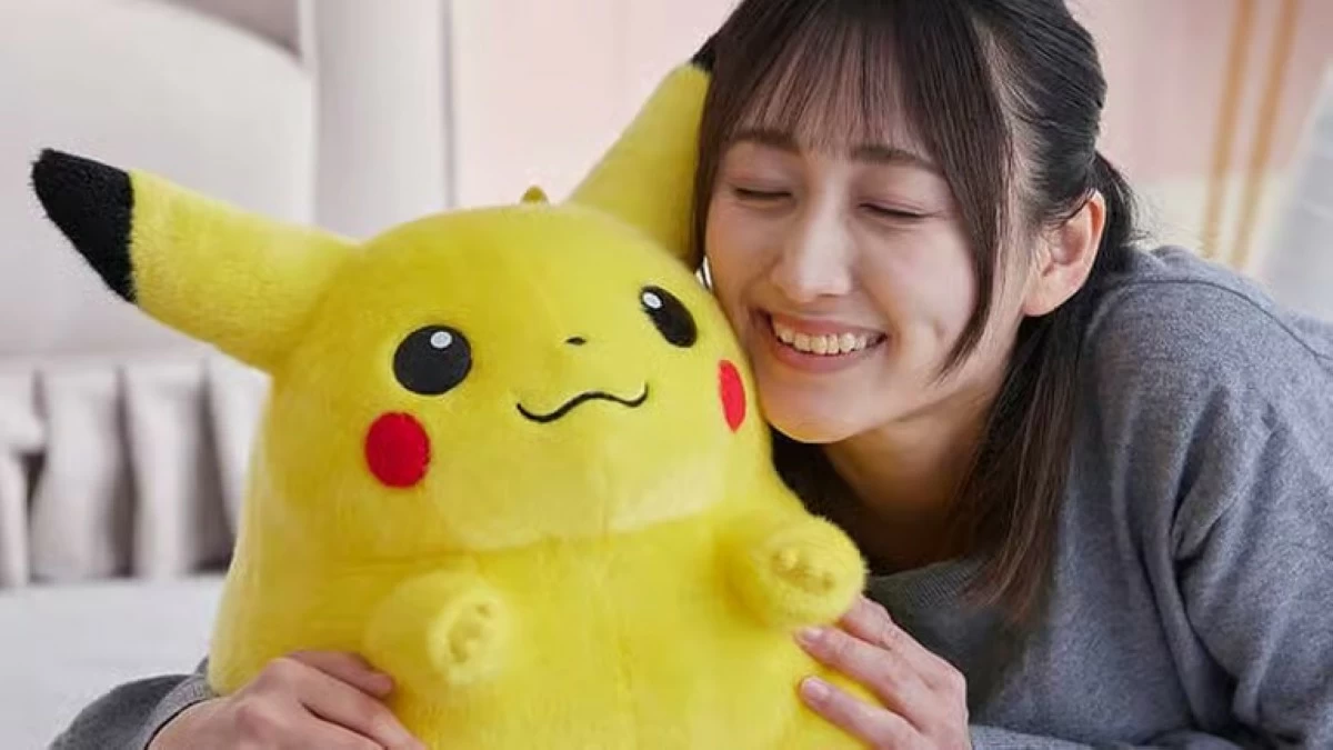NICE AND SOFT Pikachu's original rotund design shows a much chunkier appearance.