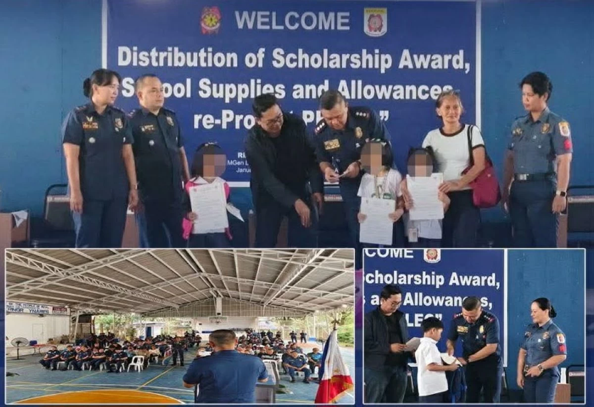 Rizal Police Provincial Office distributes scholarships, school supplies, and allowances to 197 students. (Photo from PNP)
