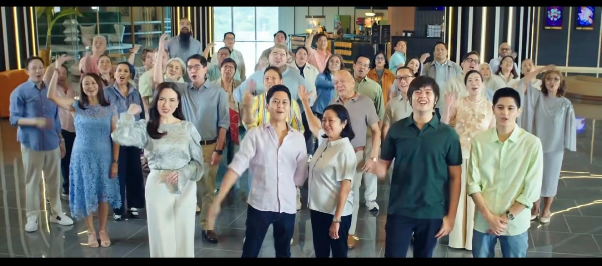 Screen capture of the Responsableng Panonood video, that saw the Office of the President, the First Family, the MTRCB, theatre operators, TV networks heads, and the entertainment industry, come together to promote the initiative. 
