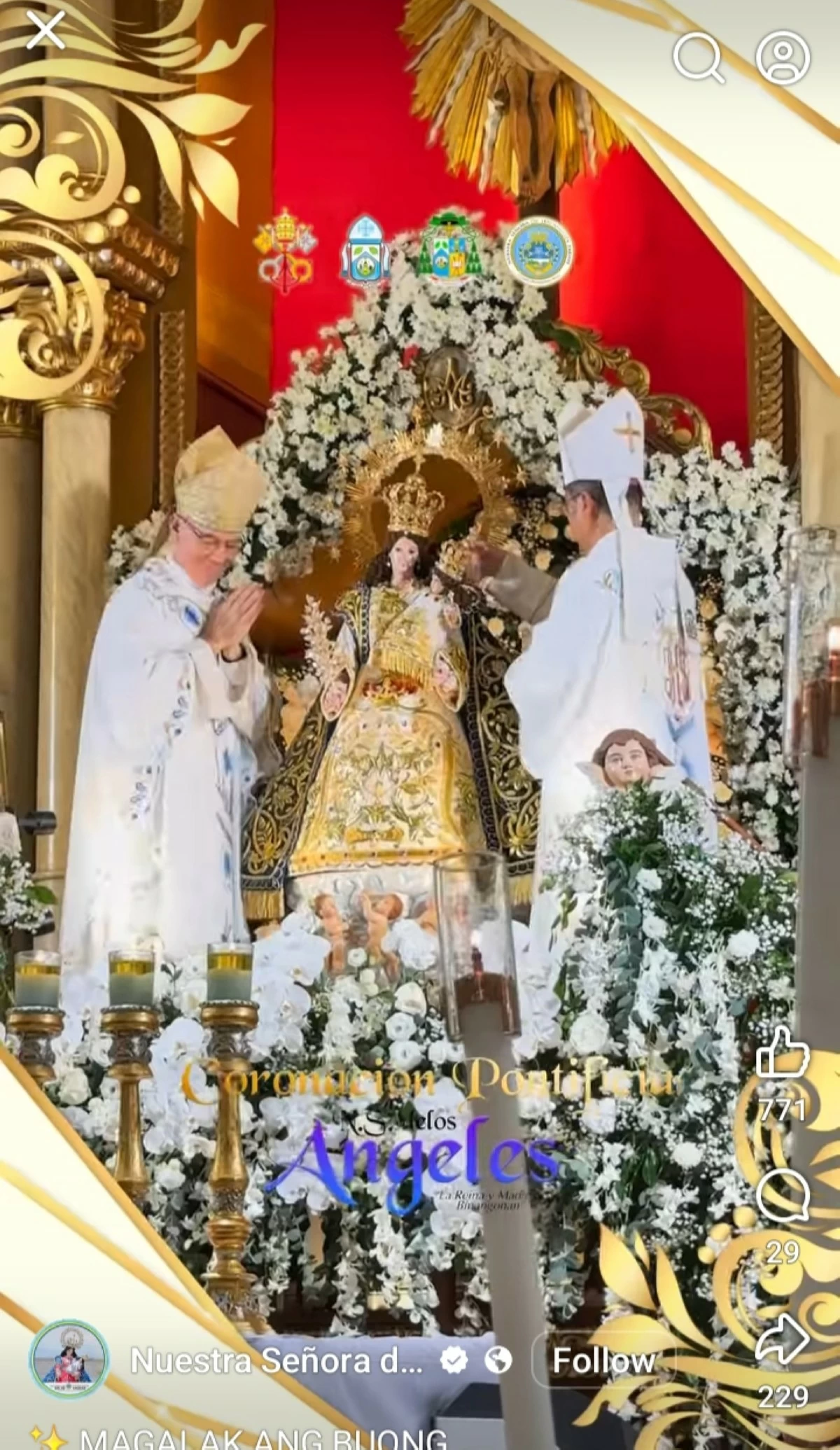 (photo from Nuestra Senor Delos Angeles Parish FB page)